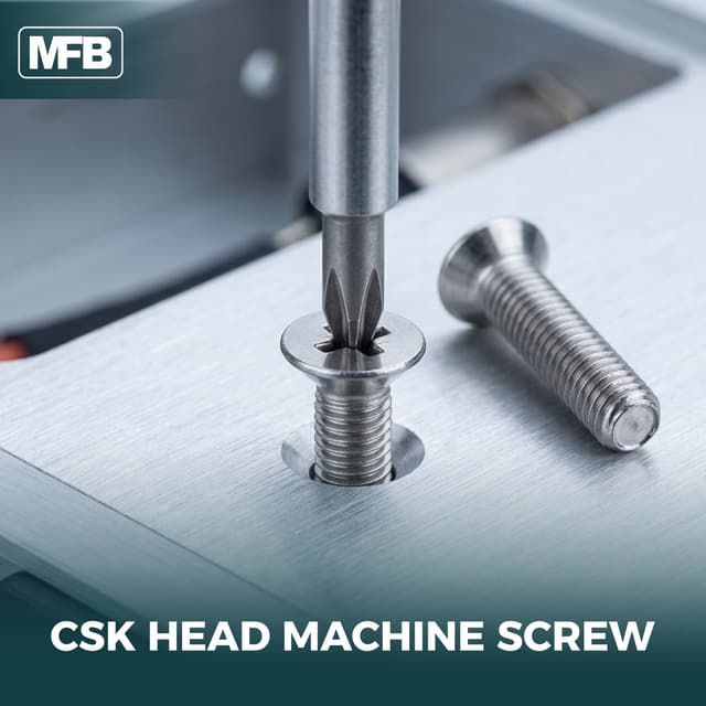 CSK Head Machine Screw in Dubai, UAE | Mufaddal Fasteners