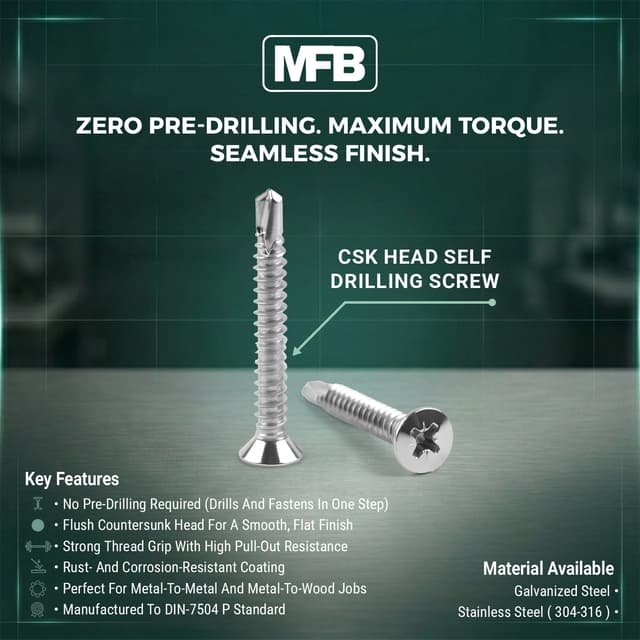 Need Eye Rivet CSK Head Self Drilling Screw in Dubai, UAE | Mufaddal Fasteners